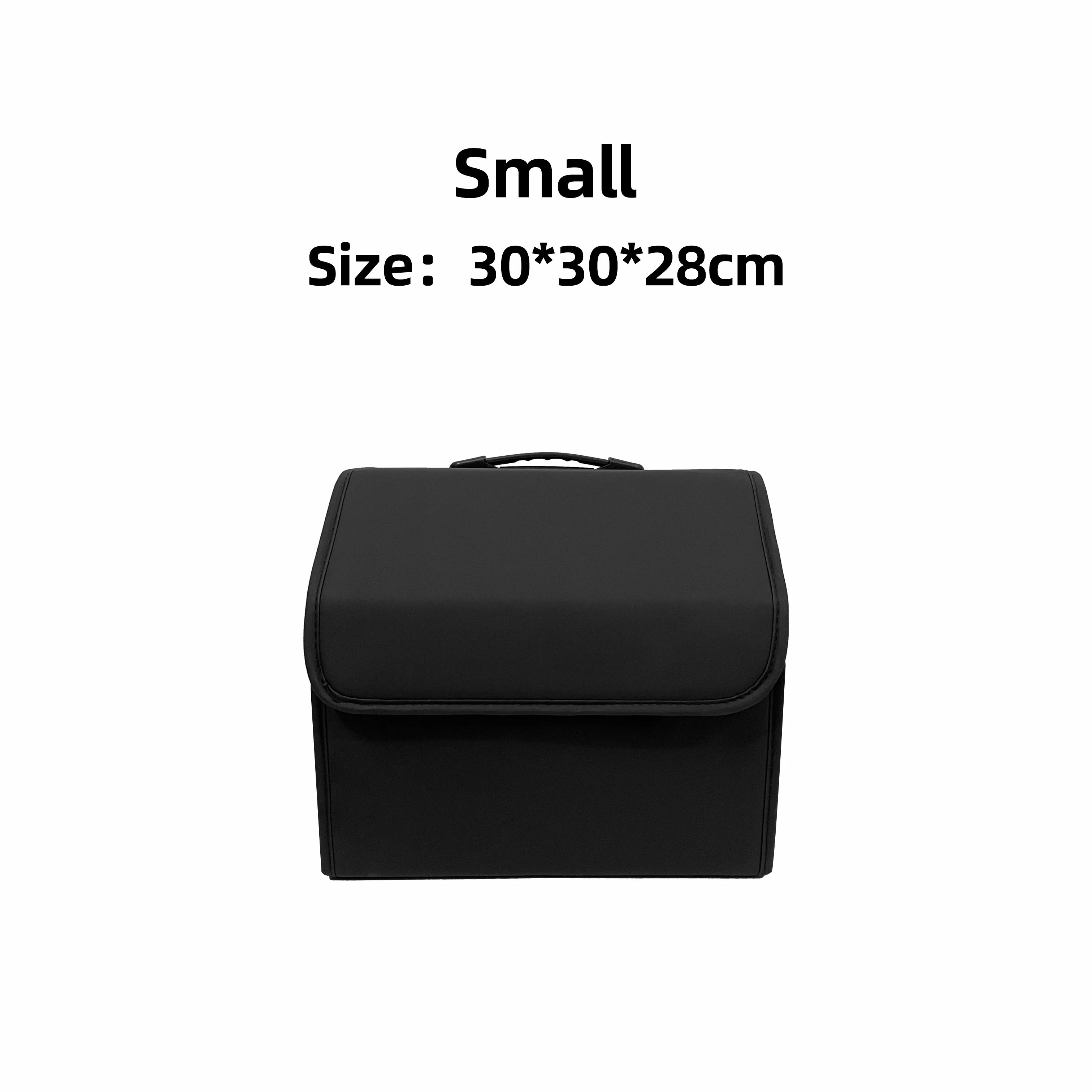 Caja de almacenamiento de cuero PU, organizador de almacenamiento de maletero de coche plegable multiusos, organizador de maletero de coche, accesorios para guardar y ordenar