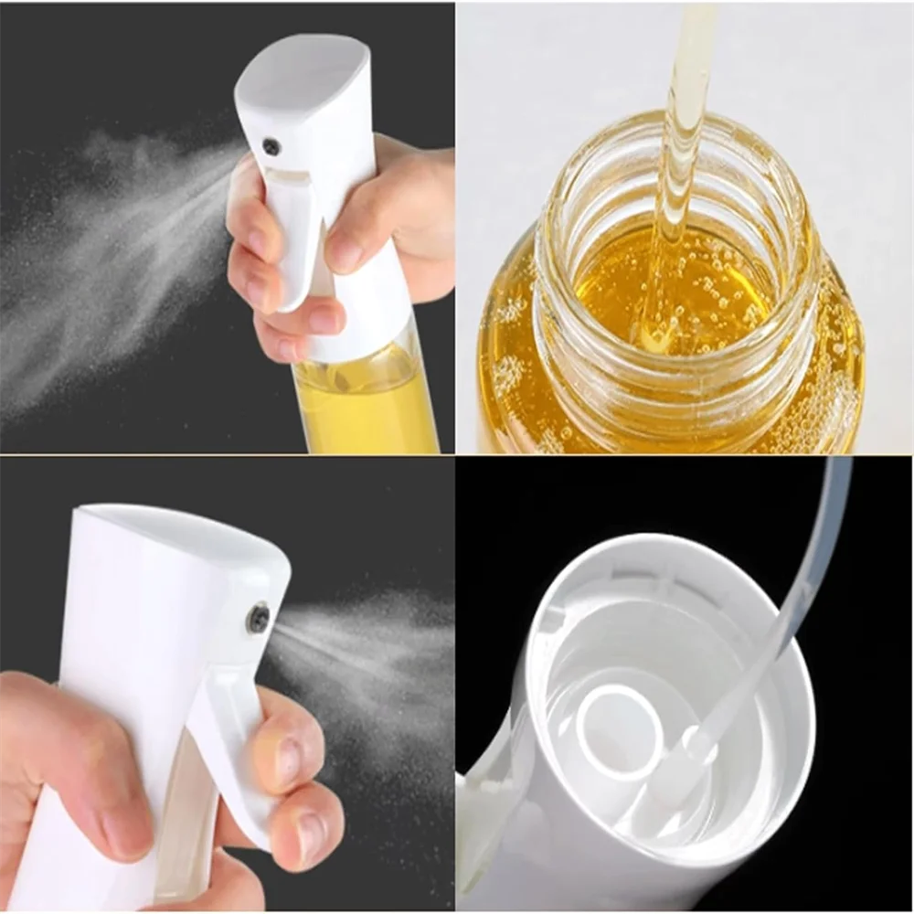 Spray de aceite para cocinar, botella dispensadora de aceite de oliva, pulverizador, niebla, vinagre de aceite de calidad alimentaria reutilizable, botella pulverizadora, accesorios de cocina