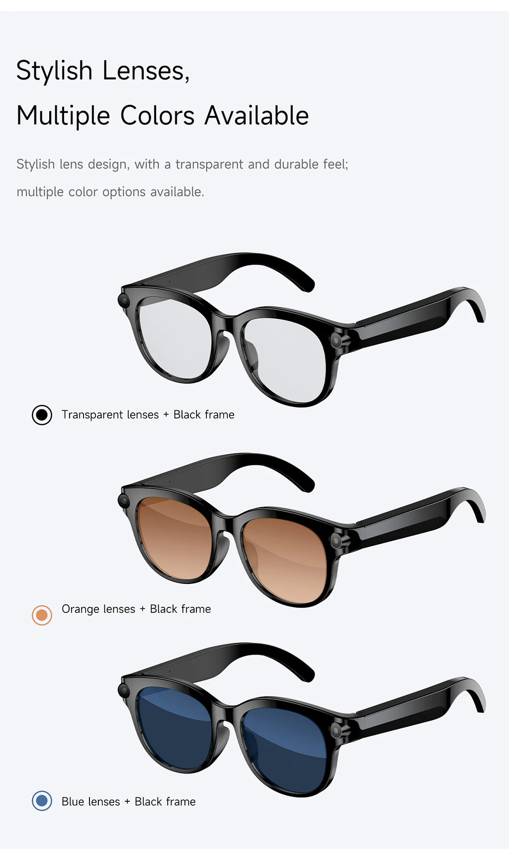 Gafas Inteligentes Lenovo 8K con IA, Traducción por IA, Llamadas Bluetooth, Reproductor de Música, Control de Cámara, Anti-luz Azul, Novedad 2026