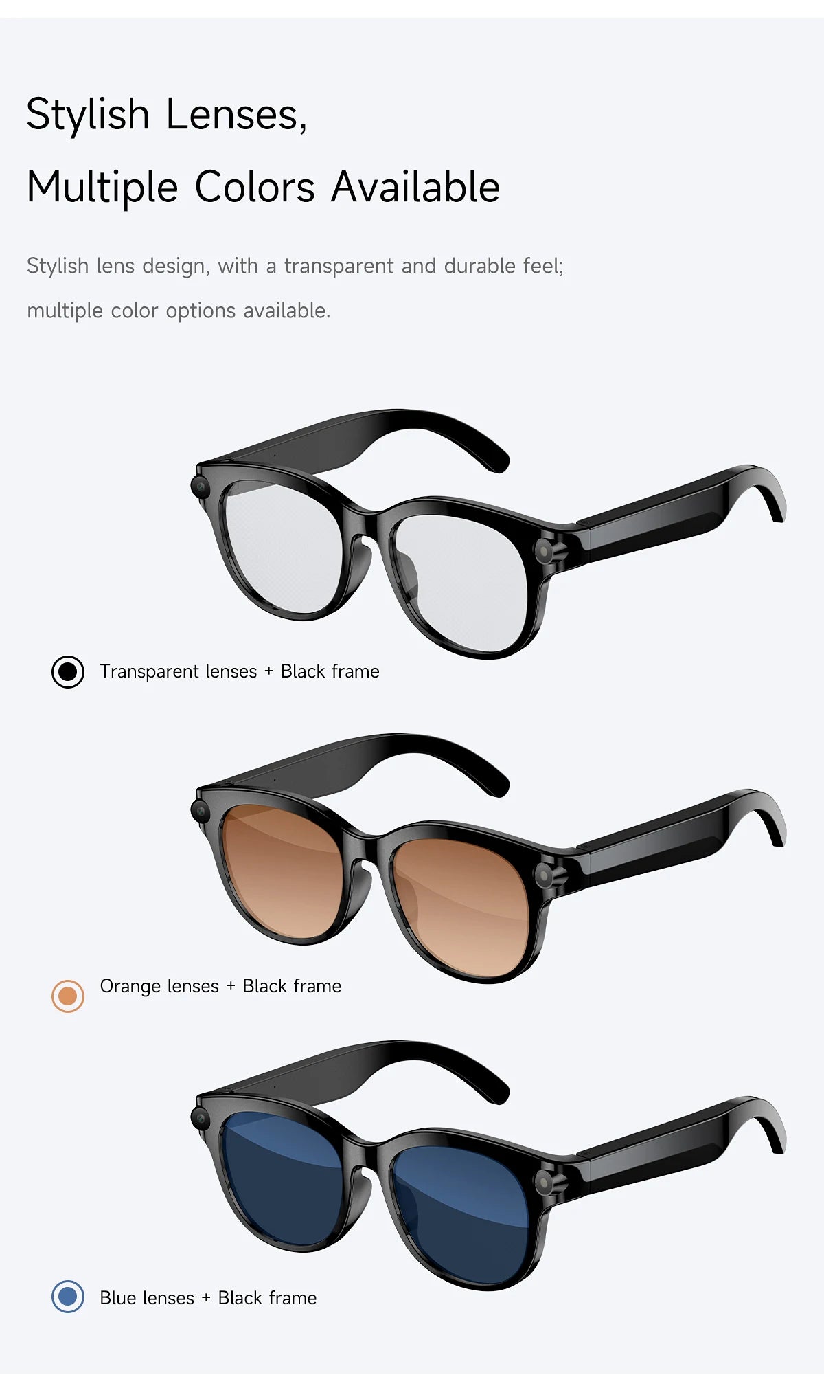 Gafas Inteligentes Lenovo 8K con Cámara de 1600MP, Traducción por IA, Llamadas Bluetooth, Reproductor de Música y Protección Anti-luz Azul