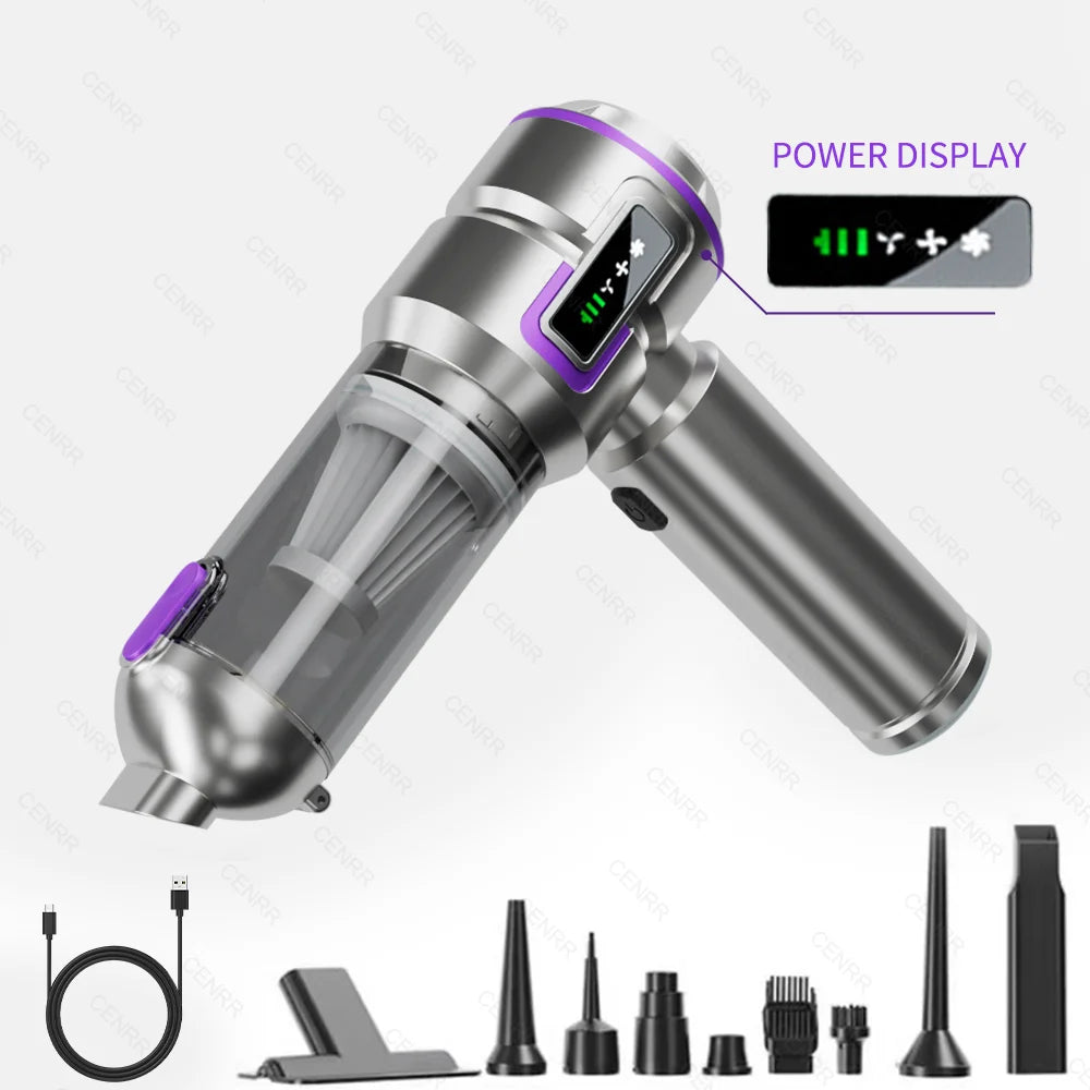 Aspirador de coche Mini potente 998000PA, electrodoméstico portátil, soplador de mano, aspirador para limpiador de coche