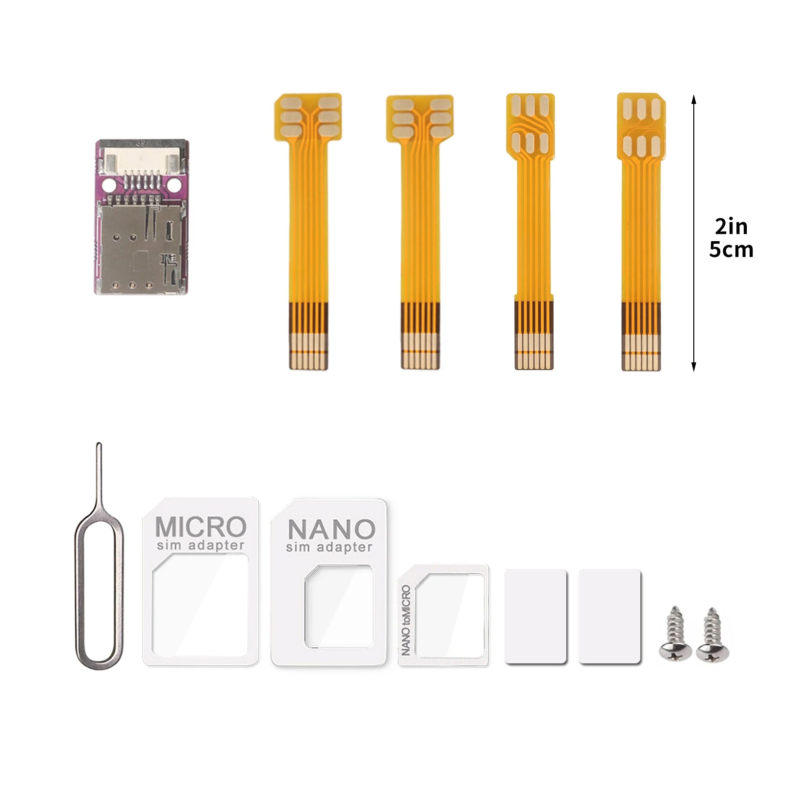 Herramienta de activación de tarjeta IC de teléfono móvil TPC, convertidor de expulsión de tarjeta Nano SIM, adaptador de expansión de tarjeta Nano SIM FPC, Cable flexible de 15cm