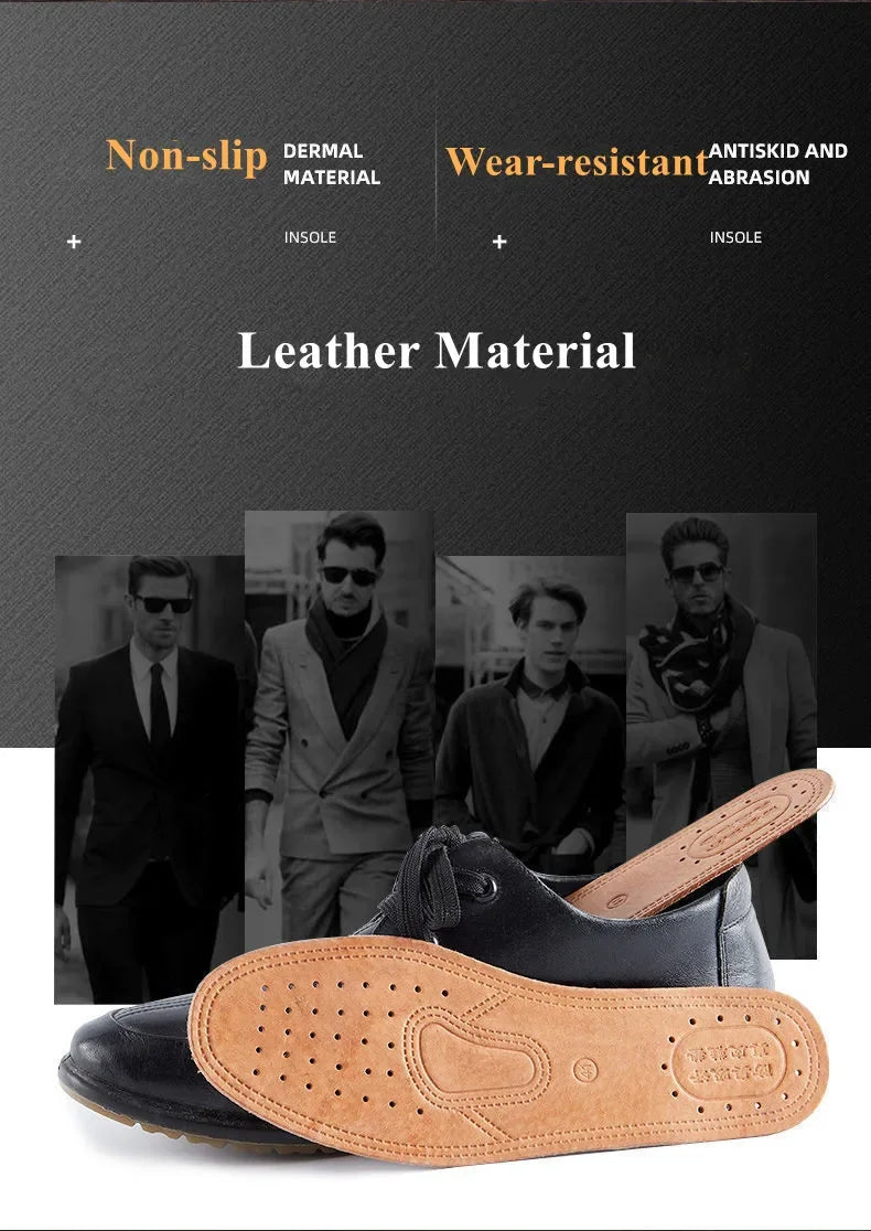1 par de plantillas de piel de vaca para zapatos de hombre, desodorante cómodo, plantilla de cuero informal, pies, suela de zapato plana de cuero genuino de calidad