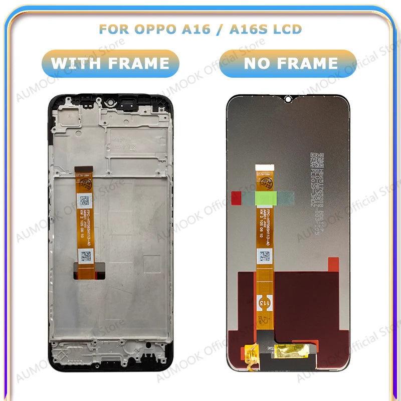 Pantalla LCD de 6,52 pulgadas para OPPO A16 A16s montaje de digitalizador con pantalla táctil con marco CPH2269 CPH2271 piezas de repuesto de pantalla