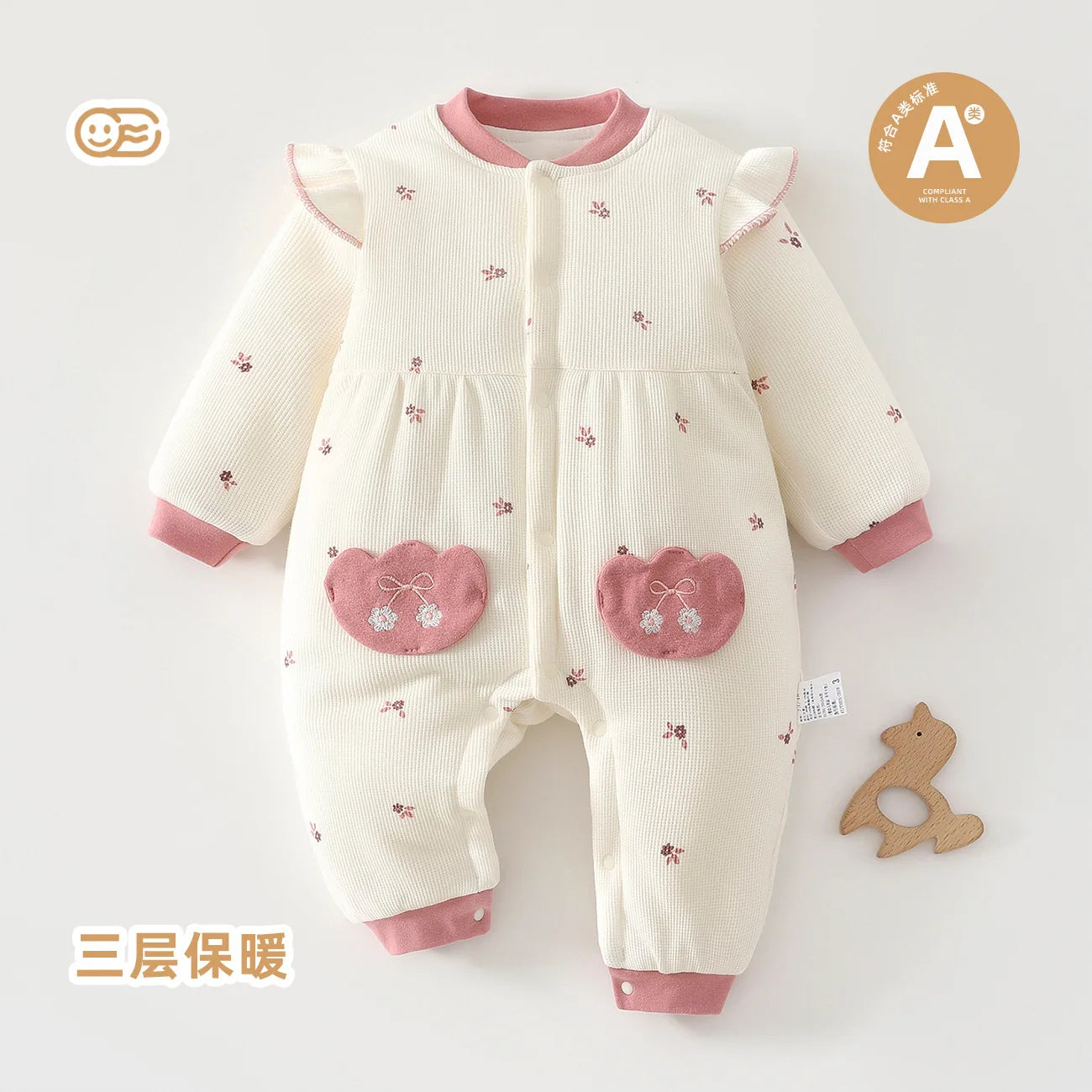Conjunto de Ropa para Bebé Recién Nacido, Otoño Invierno, Mono de Encaje Bonito, Ropa para Salir, 80g de Algodón, Manga Larga, Estilo Casual