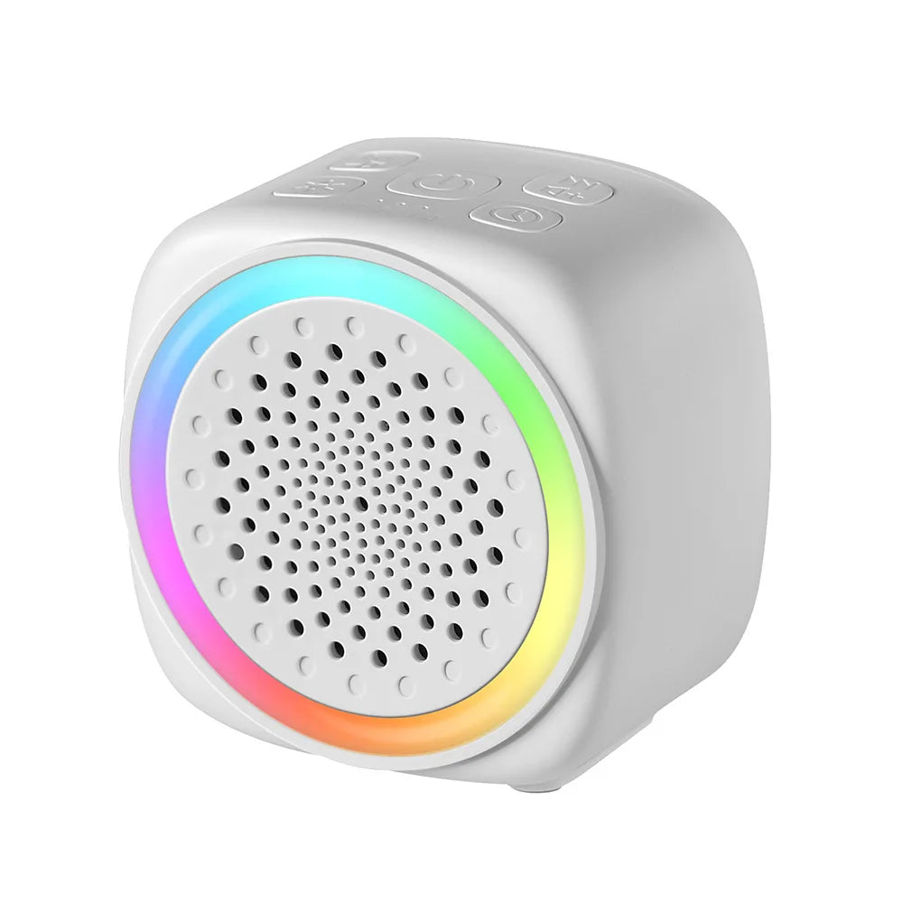 Máquina de ruido blanco con luz de arcoíris de 26 colores, ayuda para dormir con música, relajante para bebés con música y luz para dormir