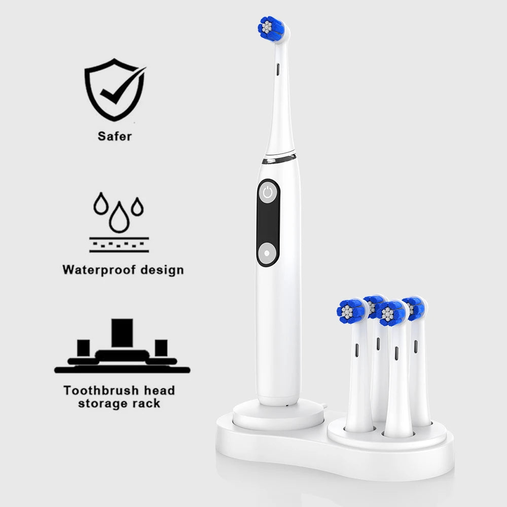 Soporte/Portacepillos de Dientes y 4 Cabezales de Repuesto Compatibles con los Cepillos de Dientes Eléctricos Oral B iO 2 3 4 5 6 7 8 9 10