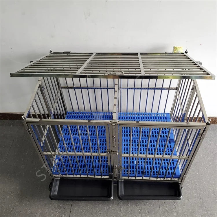 Jaula Plegable de Alambre Metálico Reforzado de Acero Inoxidable para Perros Grandes, Casetas Plegables para Mascotas, Jaulas para Perros Adultos en Oferta