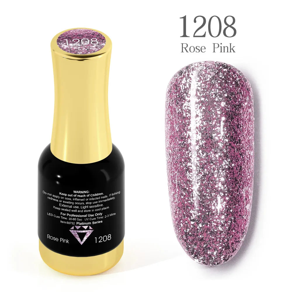 Venalisa-esmalte de Gel con purpurina, laca de Gel UV LED para manicura de uñas, autonivelante, supertextura, capa superior templada Nowipe, 12ml