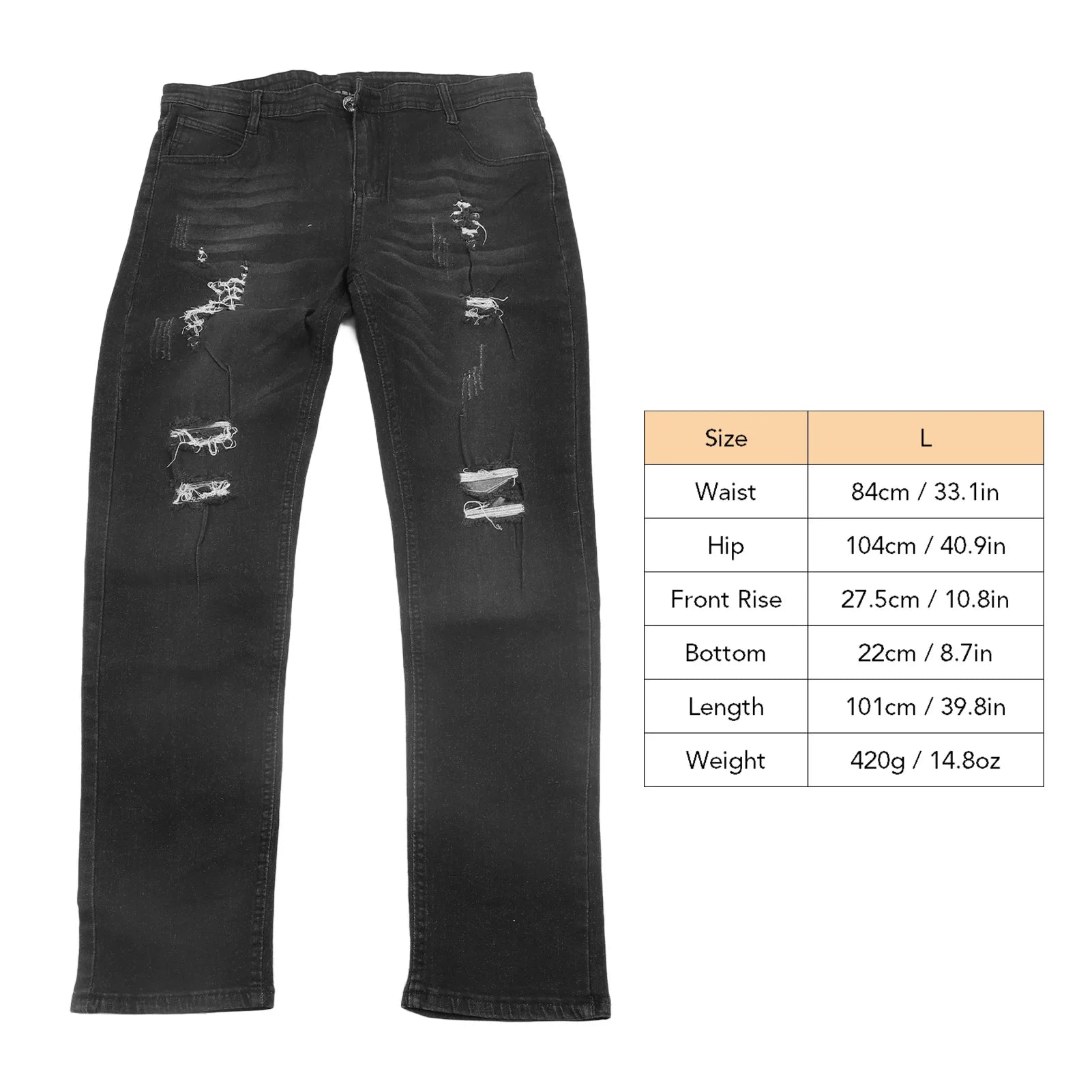 Pantalones desgastados para hombre, pantalones informales a la moda con botones y cremallera, pantalones ajustados con bolsillos para viajes, fiestas, pantalones casuales