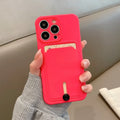 Con tarjetero funda de teléfono para iphone 16 13 14 12 11 15 pro max funda suave para iphone x xs xr max funda protección de cámara