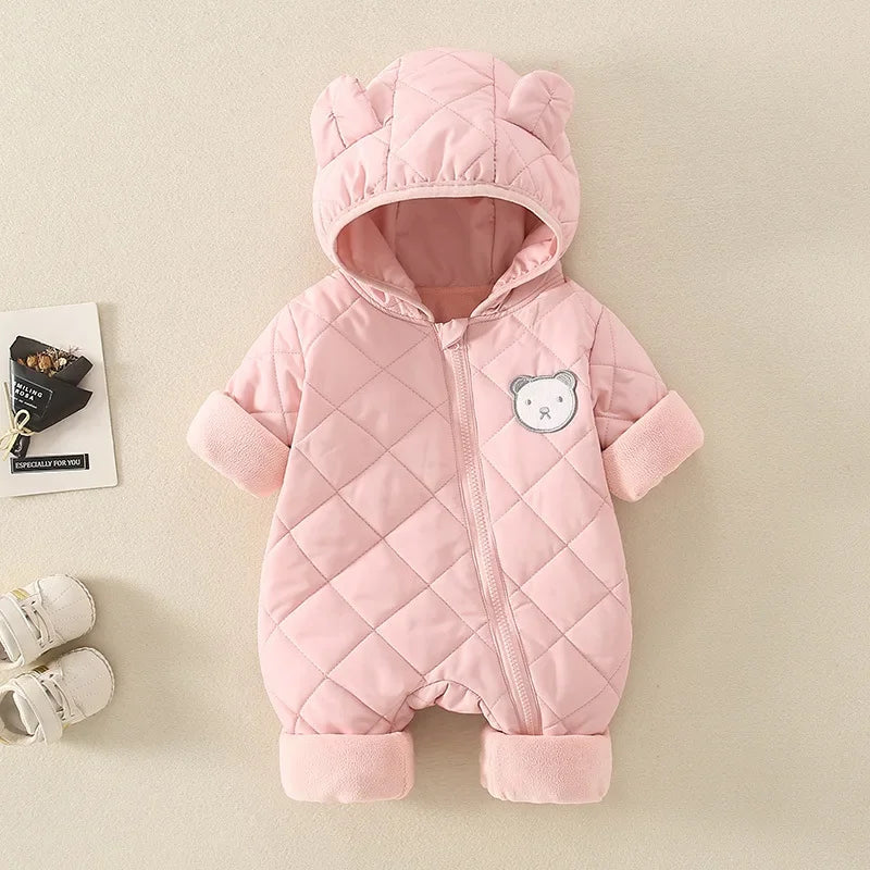 Ropa de invierno para recién nacido, ropa para niña, mono grueso para bebé, pelele cálido para bebé, Chaqueta de algodón, pelele, monos para niño, abrigo para niño pequeño