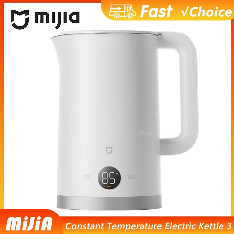 Nuevo Hervidor Eléctrico Mijia con Temperatura Constante 3, Apagado Automático, Acero Inoxidable 316L, Calentamiento Rápido de 1800w, 1.7L