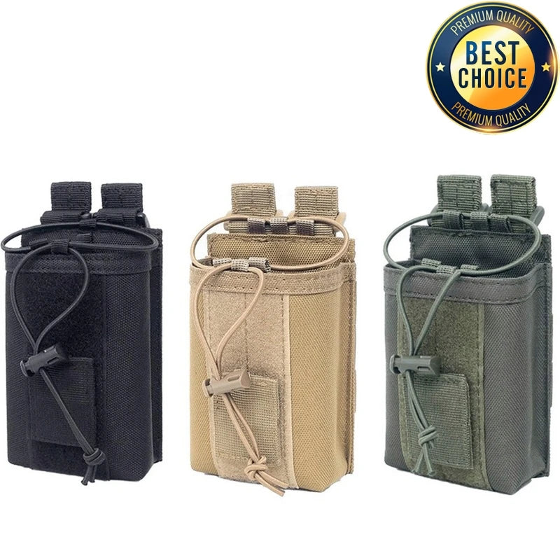 Bolsa para Talkie 1000D para caza al aire libre, bolsa táctica deportiva Molle de nailon para Radio, soporte para Walkie Talkie, bolsillo para revista Mag