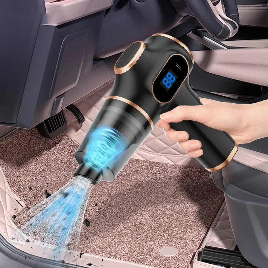 Aspiradora inalámbrica TINSOL de doble uso para el hogar y el coche, electrodoméstico de alta potencia con pantalla, limpiador de alfombras, sofás y coches