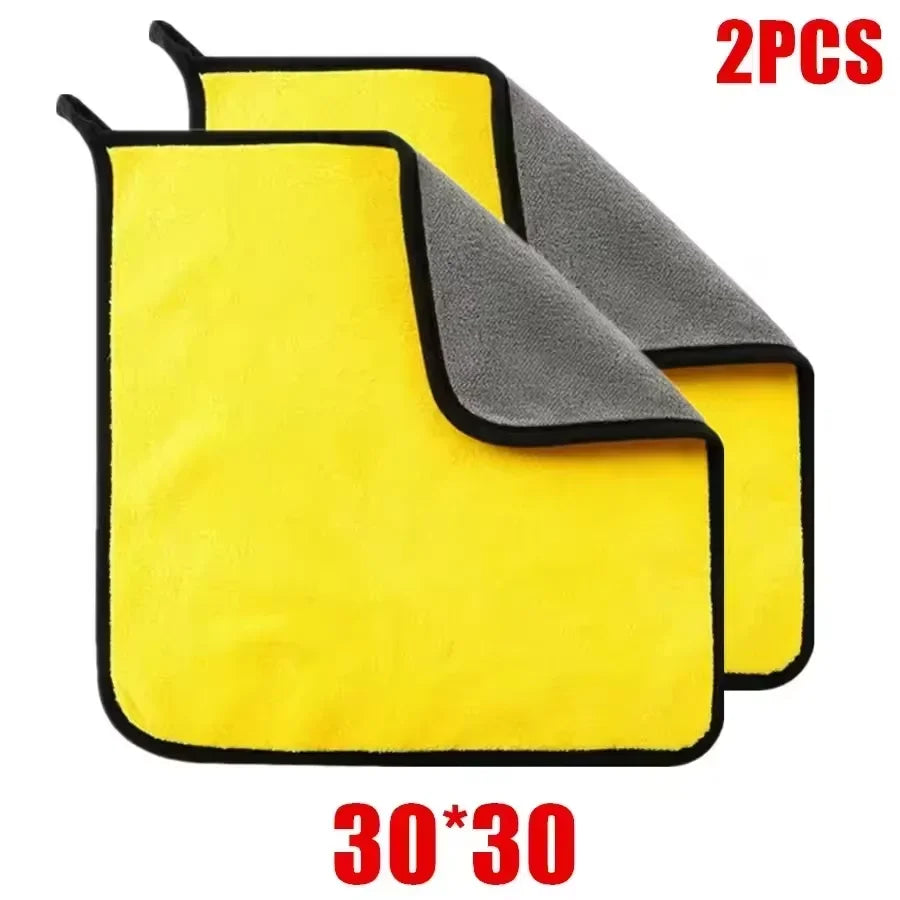 Toallas de limpieza de microfibra para coche, 1/2/3/6/10 Uds., 30x60cm, suaves, de secado rápido para espejos y ventanas, trapos de limpieza, paño de lavado de doble capa
