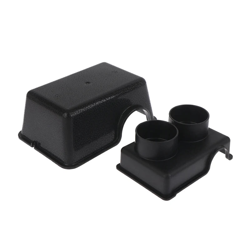 HUAHUACozy Hide Box para Reptiles; Cueva ventilada para geckos, serpientes, arañas, lagartos y insectos; Negro.HUAHUA