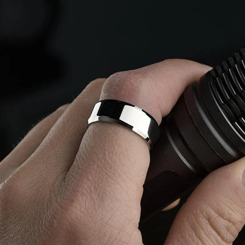 Anillos de boda Auxauxme con nombre personalizado, joyería personalizada con nombre grabado de acero inoxidable y fecha para mujeres y hombres, regalo de joyería de aniversario