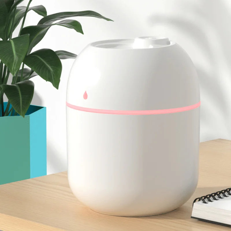 Mini Humidificador de Aire USB Portátil, Humidificador de Atomización Silencioso para Interiores, Hogar y Oficina