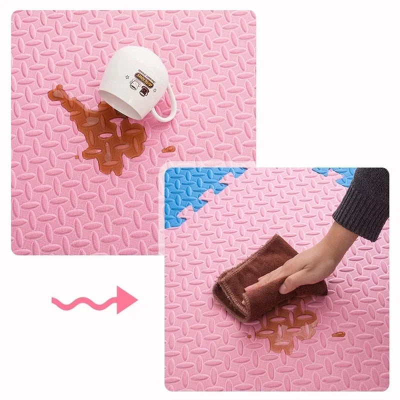 12 Uds. Alfombra de espuma para juegos de bebés, tapete de rompecabezas para niños, baldosas de ejercicio entrelazadas, baldosas de suelo, alfombra de juguete, alfombra suave 30*30*1cm