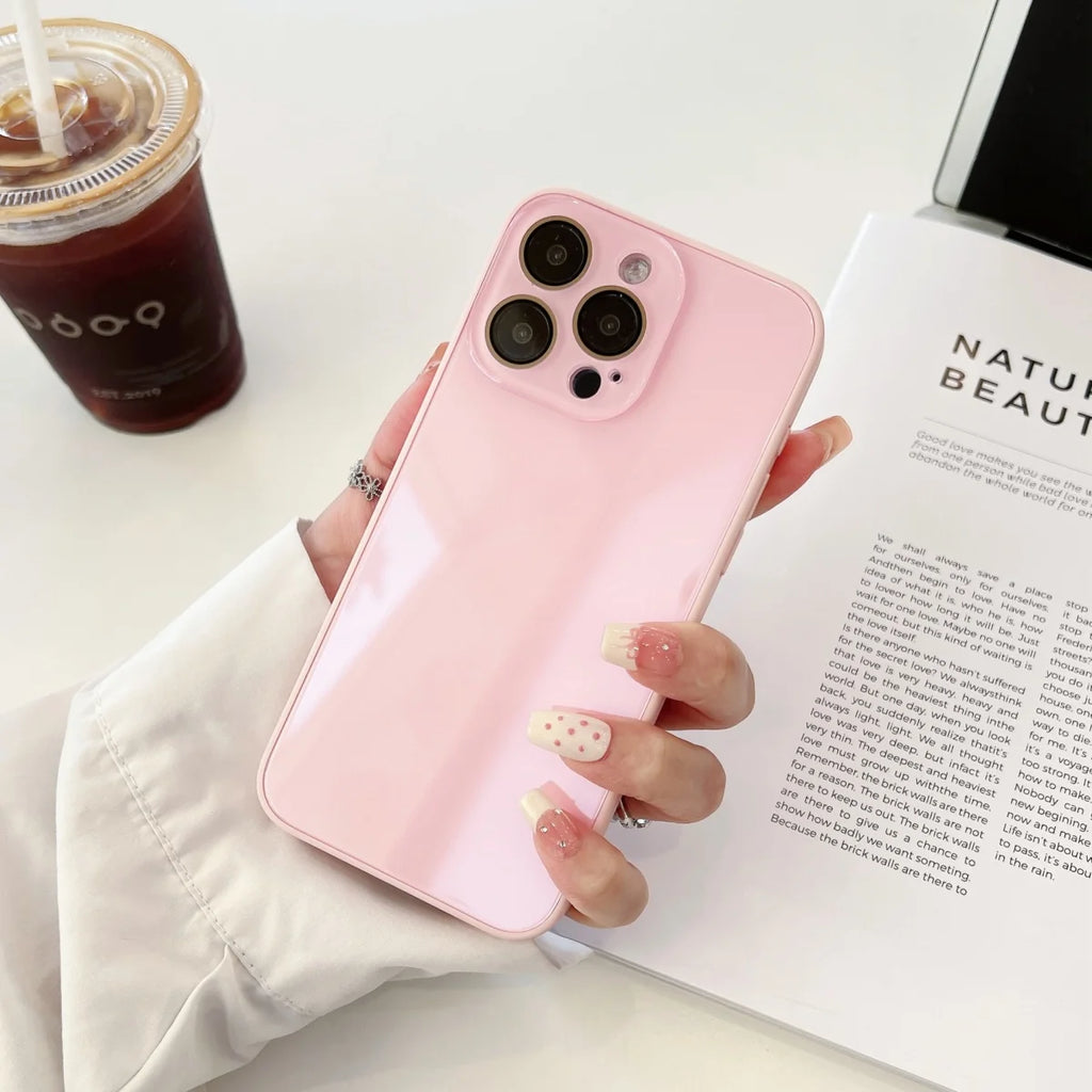 Funda de teléfono todo incluido Backplane de vidrio templado de lujo para iPhone 17 16 15 14 13 12 11 Pro Max cámara protege la cubierta sencilla
