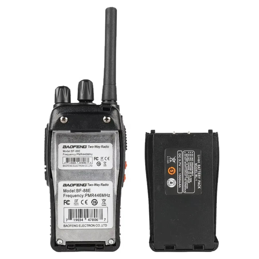 Fabricante de 2/4/6/10 unidades BF 88E Baofeng original de 5W, walkie-talkie para comunicación de larga distancia, ultra larga duración en espera, ideal para viajes por carretera