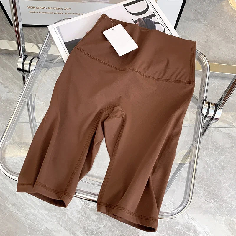 Pantalones cortos de Yoga de verano, mallas elásticas transpirables, mallas deportivas de secado rápido, Fitness, Yoga, ciclismo, pantalones cortos atléticos para gimnasio