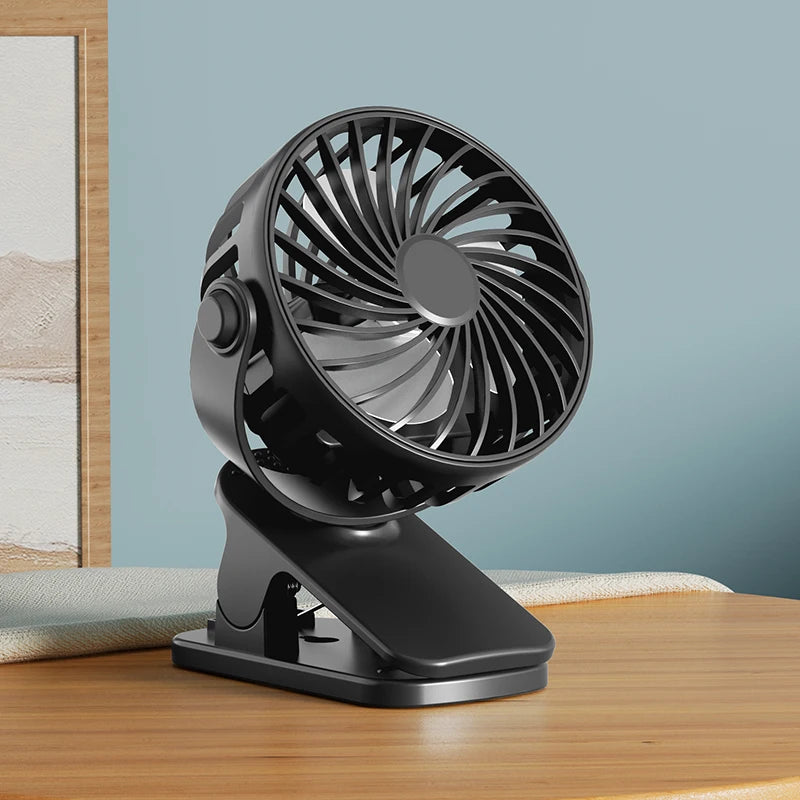 Ventilador Portátil Recargable con Clip HOMEFISH 720 °   Ventilador Colgante Giratorio con Luz Nocturna, Enfriador de Aire para Acampar al Aire Libre