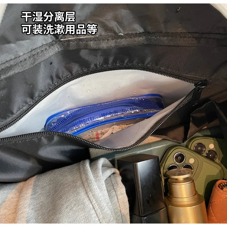 Bolsas de viaje Oxford con cremallera a la moda, bolsos sencillos de gran capacidad para mujer, gran oferta 20220, bolsas de viaje portátiles con hilo de coser