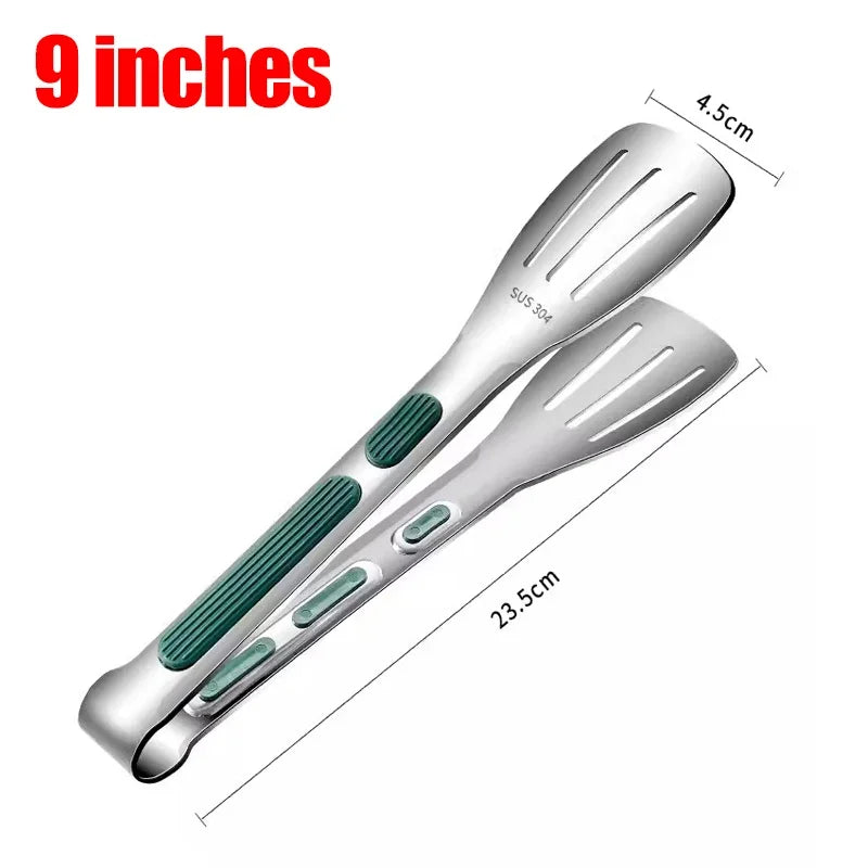 Nuevas Pinzas de Acero Inoxidable para Alimentos, Pinzas para Carne, Ensaladas, Pan, Pinzas para Barbacoa, Pinzas Antideslizantes para Buffet, Utensilios de Cocina, Accesorios de Cocina
