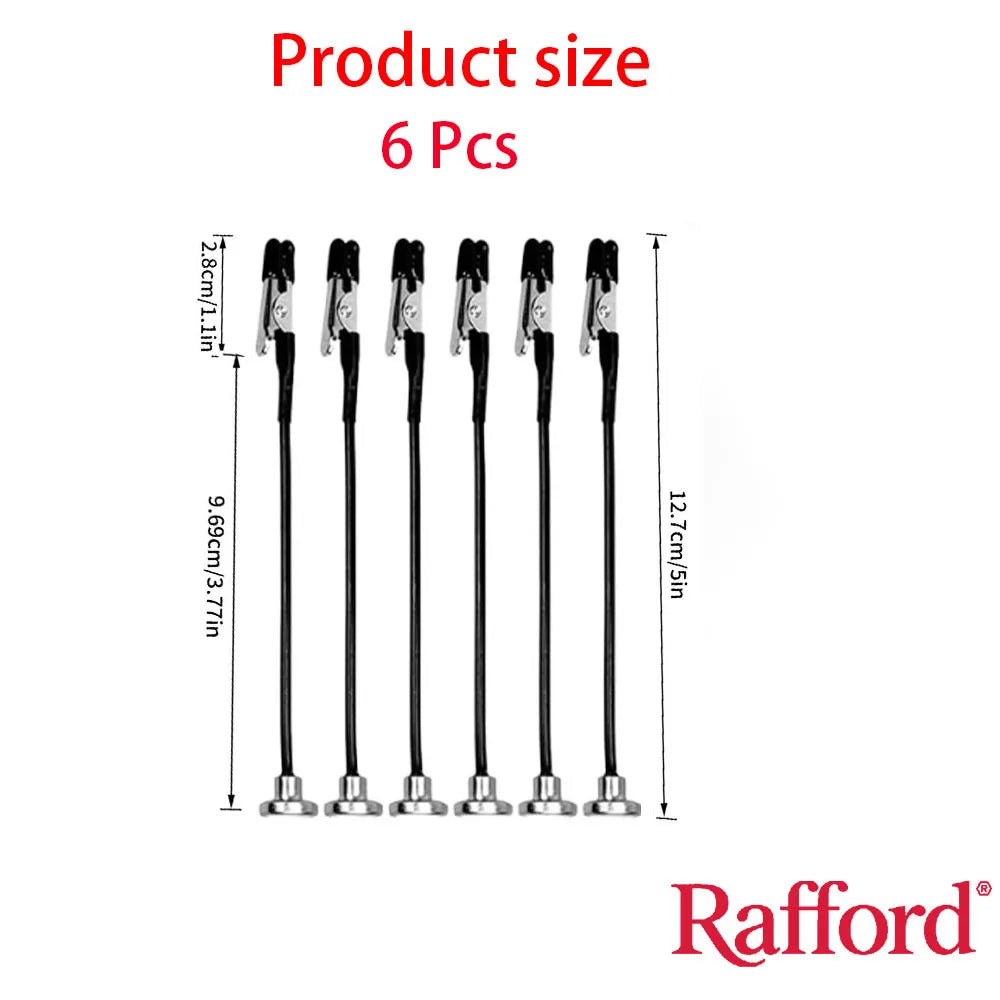 Rafford 12 piezas de palos de clip de cocodrilo de pintura de modelo flexible puntas de goma + base magnética de metal - para aerógrafo, piezas de modelo de hobby