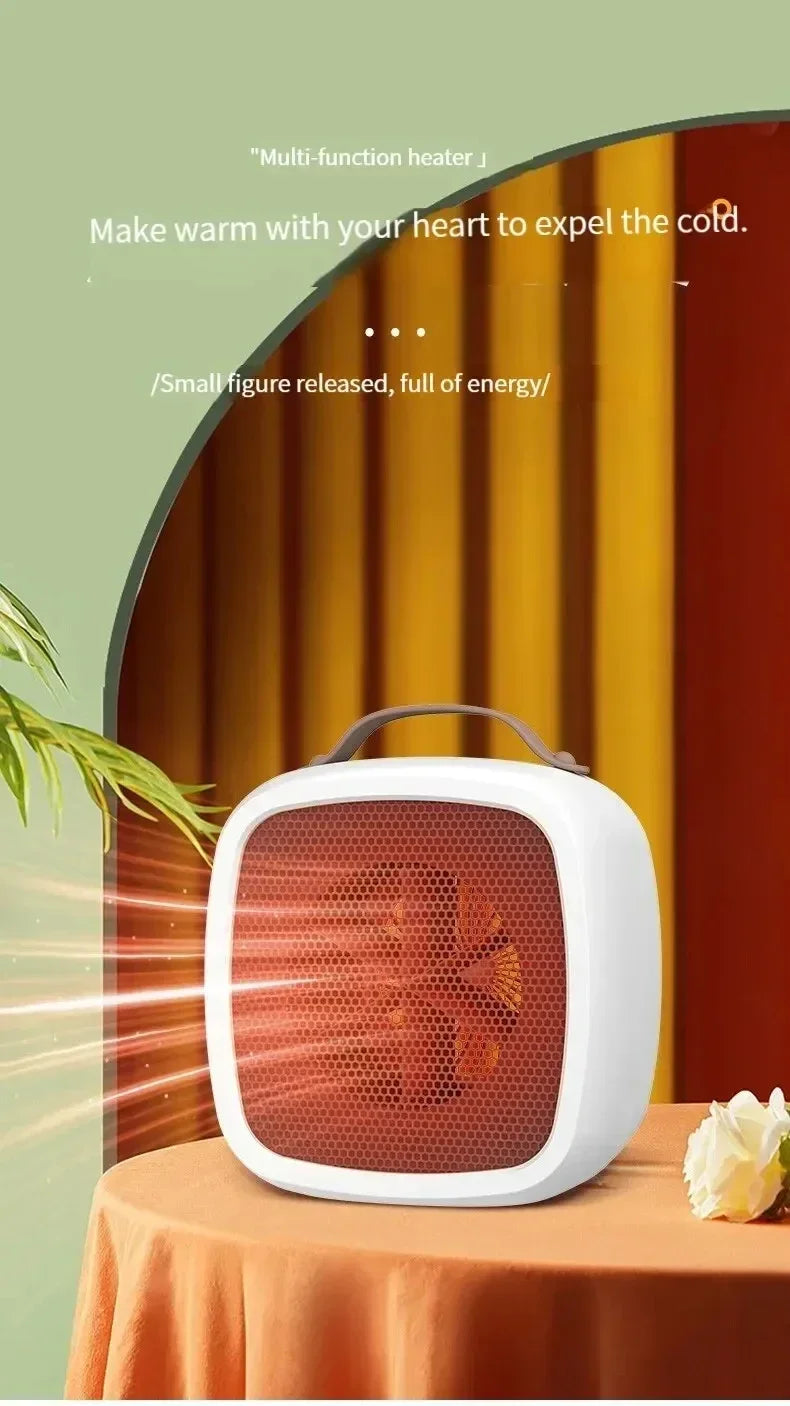 Calentador Portátil de 500W para Espacios Pequeños, Calentamiento Rápido, Ligero, Calentador de Aire Caliente de Escritorio, Ventilador Calefactor para Interiores, Oficina, Hogar y Exteriores 2026