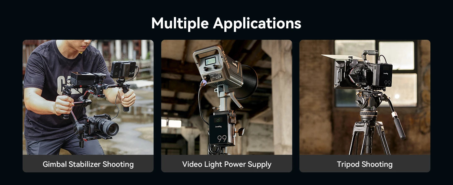Batería SmallRig VB99 Pro Mini V Mount 99Wh 6800mAh PD 100W USB-C de carga rápida para cámara, videocámara, fotografía, iluminación de vídeo