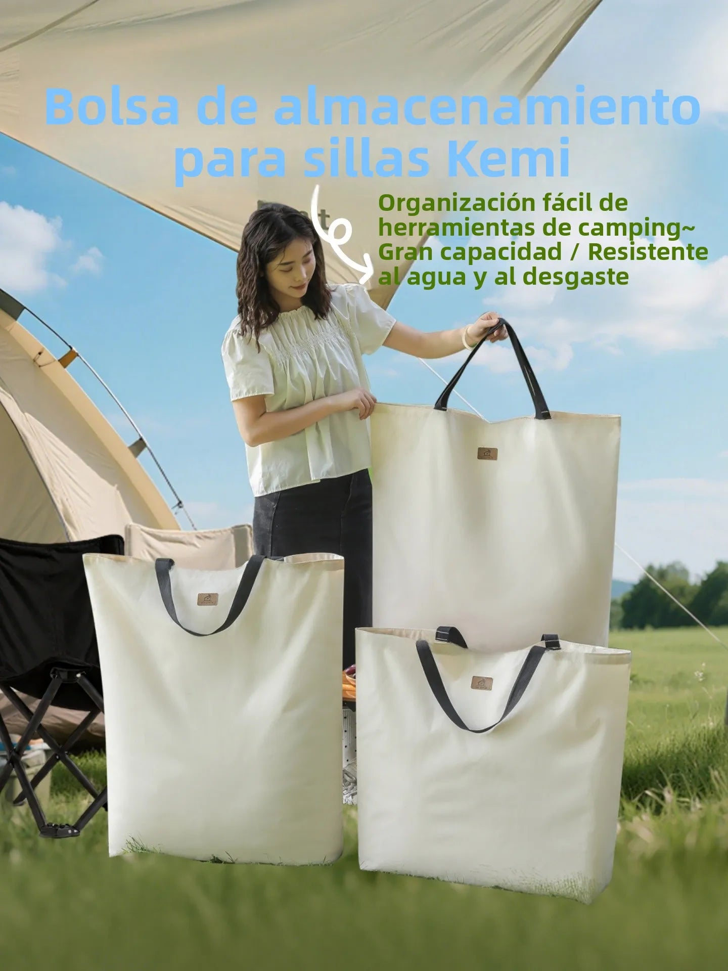 Bolsa de Almacenamiento de Gran Capacidad para Silla y Mesa de Camping Kemite, Impermeable y Ecológica, para Organización de ...