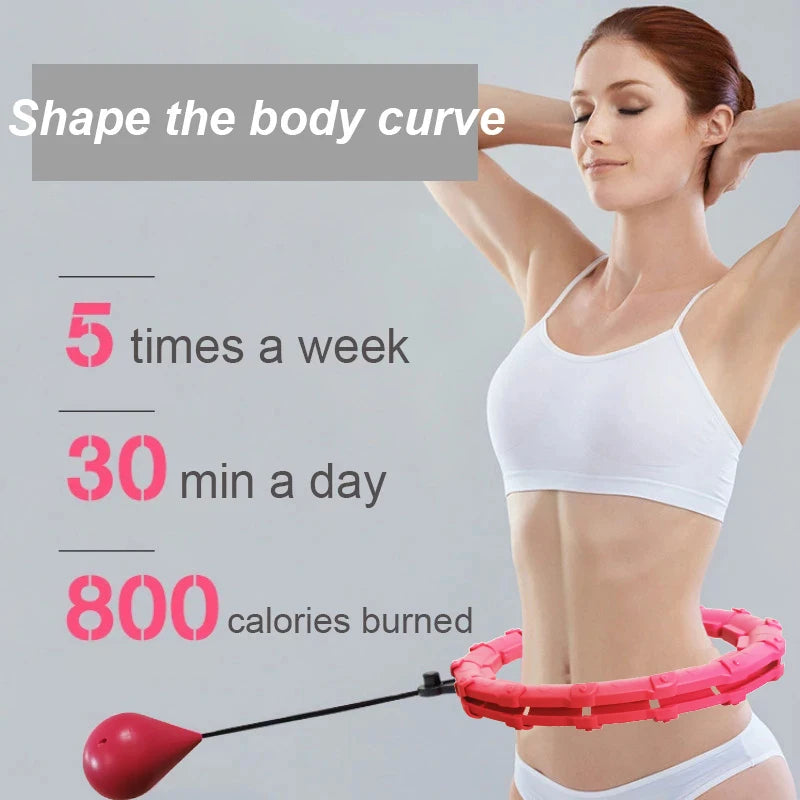 Aro de Ejercicio Ajustable de 32/24/28 Secciones, Aro de Fitness Desmontable para Abdomen y Cintura, Aro de Masaje para Pérdida de Peso 2026