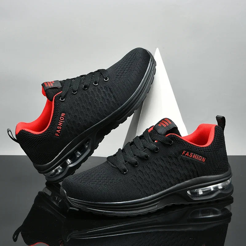 Zapatos para correr para hombre, zapatillas con cordones, zapatos informales ligeros a la moda para hombre, zapatos de tenis de malla para caminar, zapatos para hombre al aire libre de talla grande 47