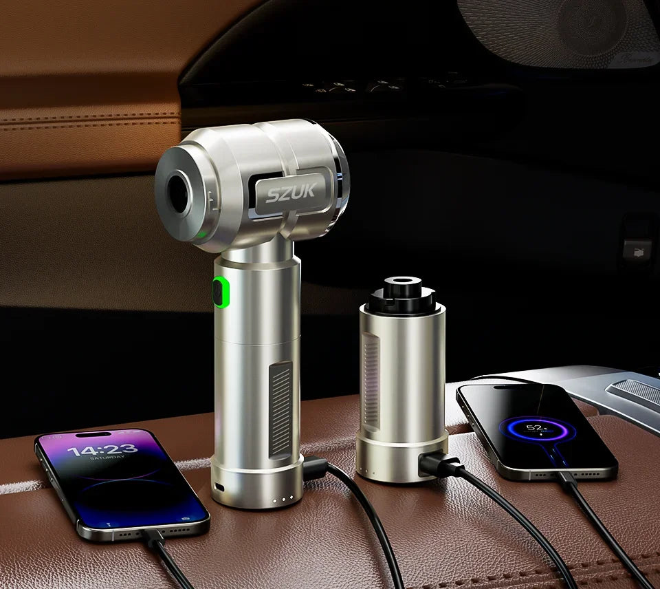 SZUK 2026 Aspiradora Inalámbrica Portátil, Mini Soplador, Nueva Aspiradora para Auto, Potente Máquina de Limpieza Manual con LED