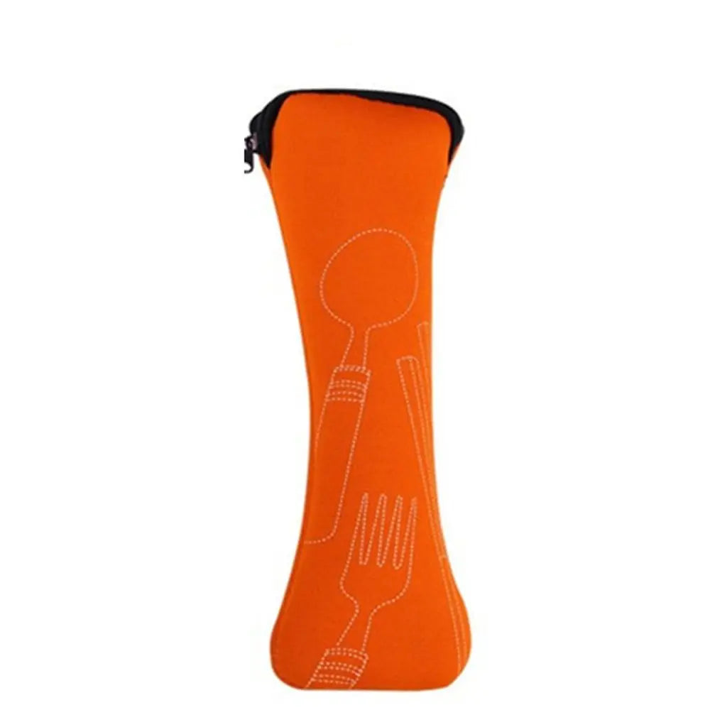 Bolsa de vajilla de embalaje de viaje, alta calidad, portátil, sin vajilla, bolsas para cubiertos, Picnic, tenedor, cuchara, estuche para vajilla