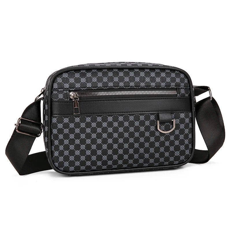 Bolso de hombro con estampado de moda para hombre, bandolera de mensajero de piel sintética, bolso de estilo Vintage para hombre, bolso de hombro, regalo para hombre