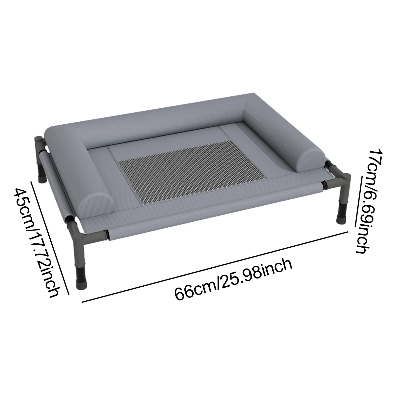 Muebles para mascotas, cama elevada de malla, transpirable con almohada, cama elevada para perros y gatos, extraíble, exterior, Camping, tren para tomar el sol, hogar, césped