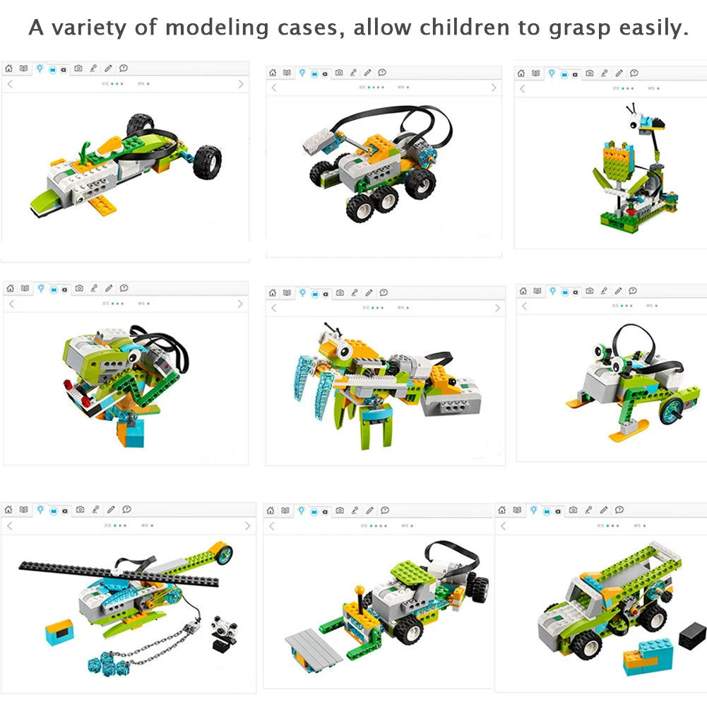 NUEVO Kit de Construcción Robótica WeDo 2.0 de 390 Piezas, Compatible con Scratch 3.0, para la Escuela, STEAM, Ladrillos Educativos, Juguetes DIY, Regalos