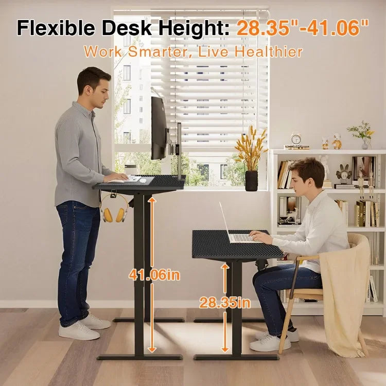 Escritorio eléctrico para ordenador, mesa ergonómica con altura ajustable para sentarse y ponerse de pie, escritorio para juegos, muebles para el hogar y la Oficina