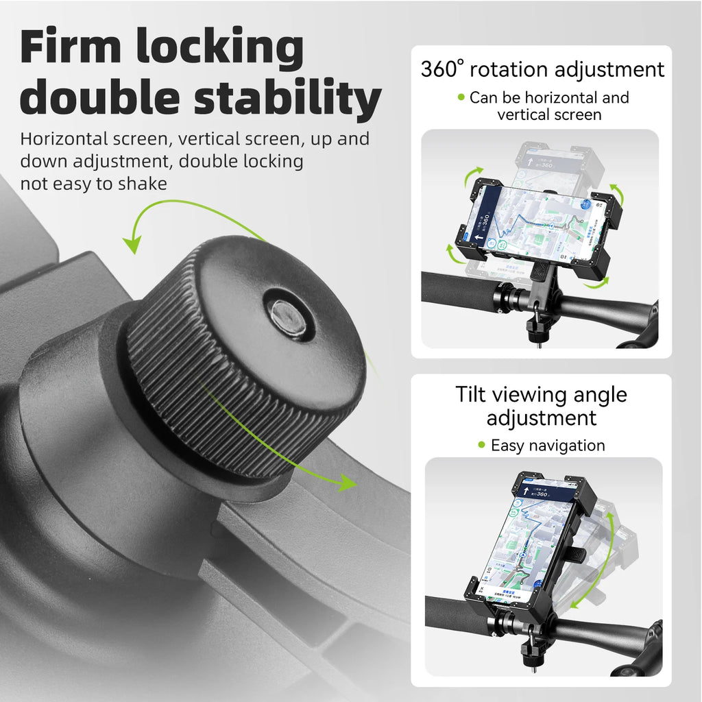 ROCKBROS Soporte para teléfono de bicicleta Monte liviano 4.5-7.2 pulgadas soporte para teléfono inteligente soporte de soporte de teléfonos accesorios para bicicletas