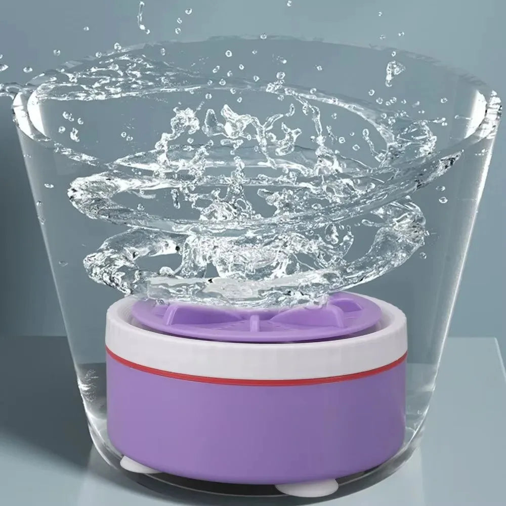 Mini lavadora USB portátil, turbina compacta para ropa interior y calcetines con 3 velocidades ajustables, diseño que ahorra espacio para dormitorios y viajes