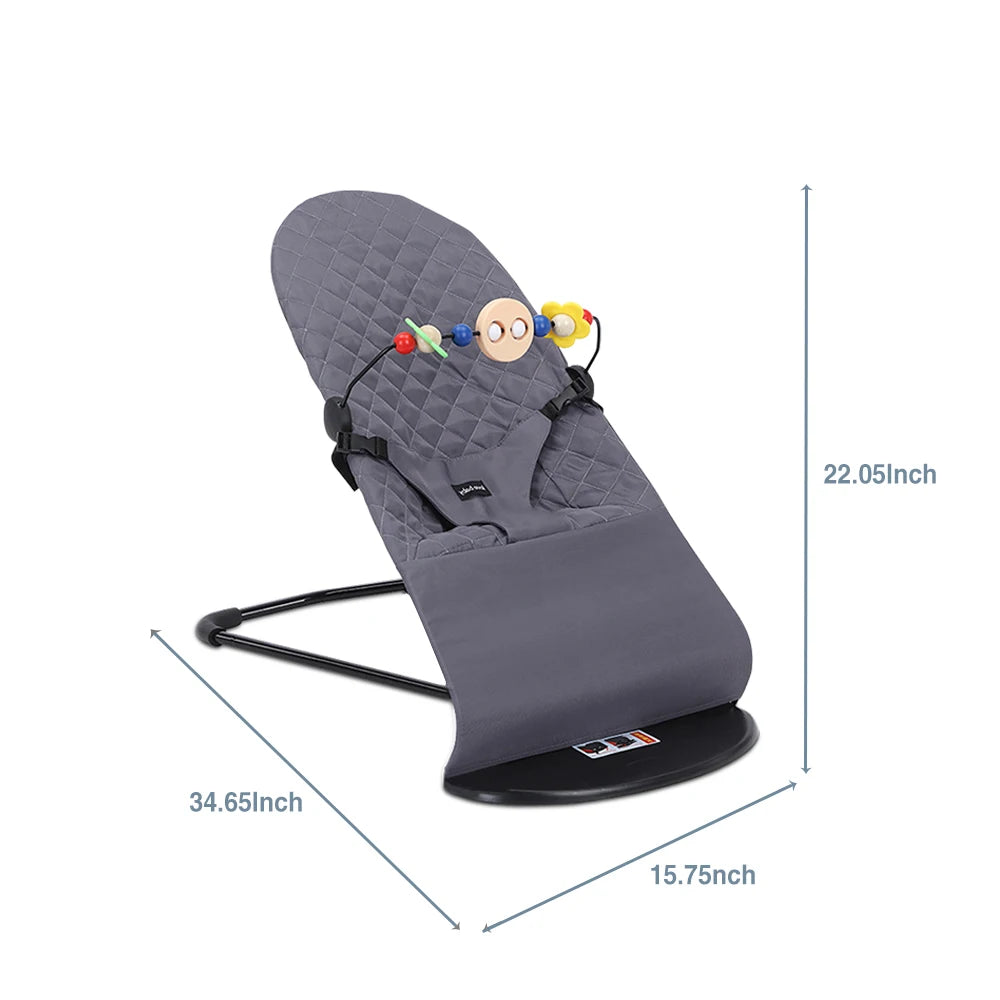 AnGku-silla mecedora para bebé con 3 ajustes de altura, silla portátil para recién nacido, columpio plegable, juguetes para bebé de 0 a 12 meses
