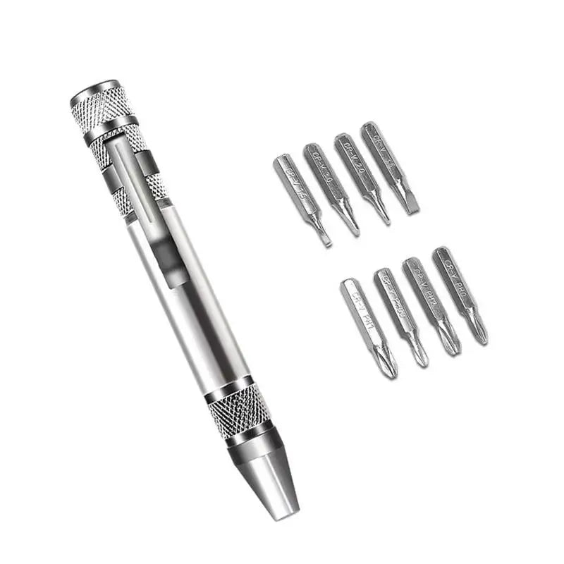 Mini destornillador de precisión multifunción 8 en 1, Kit de herramientas manuales de reparación de teléfonos móviles, juego de destornilladores portátiles