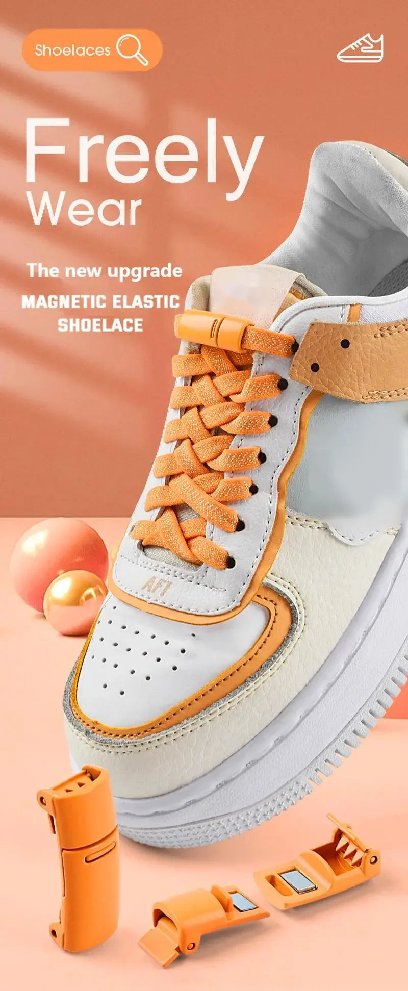 Cordones Elásticos para Zapatillas, Cordones Planos de Algodón, Cordones con Hebilla Magnética Mejorada, Cordones sin Atar para Niños y Adultos