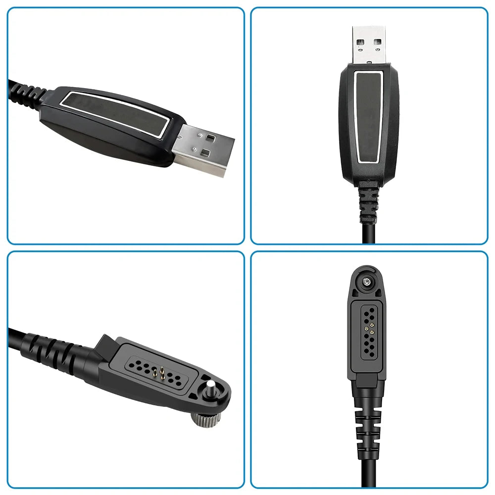 Cable de programación USB para Radtel RT-950 PRO RT-950 Bajeton BJ-9000 RTD TP-900PRO Walkie Talkie compatible con sistema Windows