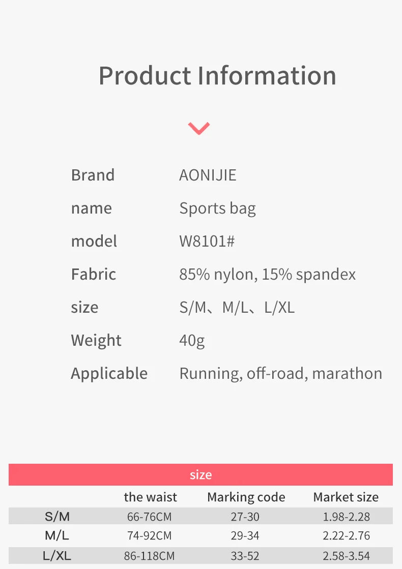 AONIJIE W8101 cinturón de hidratación para correr riñonera bolsa de dinero de viaje Trail Marathon gimnasio entrenamiento Fitness soporte para teléfono móvil