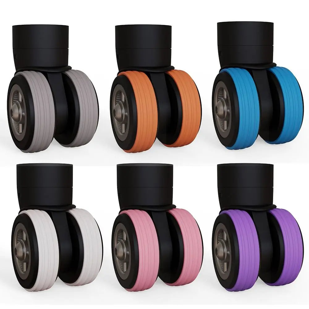 Pegatinas protectoras para ruedas de equipaje recortables, cubierta para ruedas de maleta, Reduce el ruido, accesorios para fundas de ruedas